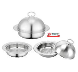 BỘ XỬNG HẤP ĐA NĂNG THÂN INOX TICOOK